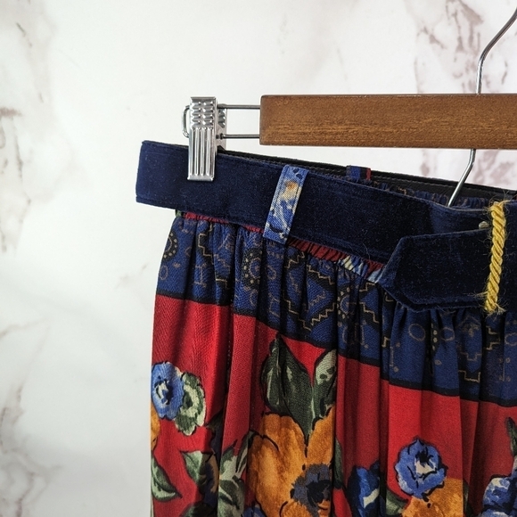 Vintage Roper Skirt Set Womens Large Button Midi Maxi Prairie Floral Western - Picture 13 of 16